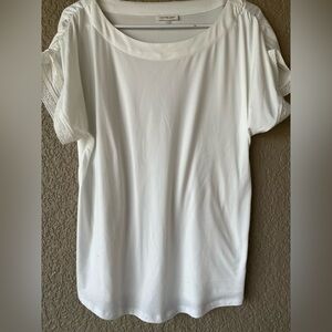 NWOT~Elegant White Women's Top
